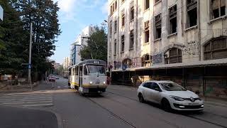 The Tatra T4R 3405 tram route 58 runs on Dr Iacob Felix street [upl. by Neih]