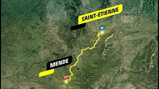 Tour de France  en Lozère sur la route de la 14e étape jusquà Mende [upl. by Itirp]