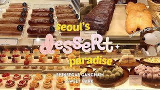 Seouls Dessert Paradise 🇰🇷🍫🍰 Shinsegae Gangnam  Famous Treats All in One Place  Snoopy PopUp [upl. by Yeloc793]