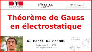 Théorème de Gauss en électrostatique  El Mahdi El Mhamdi [upl. by Ettenaj]