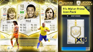 FIFA 22 Worlds First 91 Mid or Prime Icon Upgrade Packs [upl. by Ecal395]