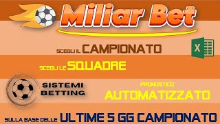 Miliar Ber  Software scommesse calcio [upl. by Wallraff127]