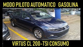 VIRTUS 200 TSI CONFORTLINE CONSUMO COM PILOTO AUTOMÁTICO ATIVADO [upl. by Adrahc]