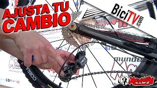 Cómo ajustar un cambio trasero de bicicleta [upl. by Breena]