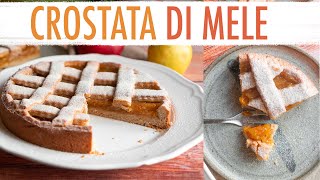 CROSTATA DI MELE  Ricetta facile Senza Burro e Uova  Elefanteveg [upl. by Dera]