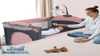 5 in 1 Baby Crib Bedside Cribs Pack and Play with Bassinet Review [upl. by Bayard810]