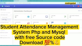 Student Attendance Management System in PHP and Mysql with free Source code 💯 Download 🔥💪 [upl. by Ynnaj]