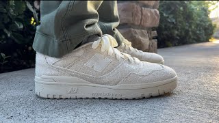 New Balance 550 Sashiko Linen On Foot Review and Sizing Guide BB550THA [upl. by Farleigh]