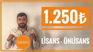 SON DAKİKA VGM BURS BAŞVURU TARİHLERİ AÇIKLANDI  LİSANS ÖNLİSANS ÖĞRENCİLERİNE 1250₺ BURS [upl. by Zeuqram]