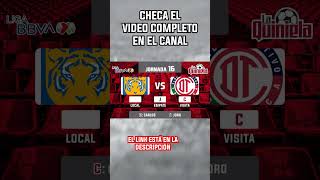 Nuestro pronóstico para el Tigres vs Toluca  Jornada 16  Apertura 2024  LIGAMX shorts [upl. by Oika394]