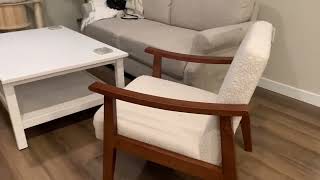 Yaheetech Mid Century Accent Chair Assembly  Features [upl. by Miller]