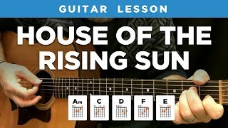 🎸 quotHouse of the Rising Sunquot guitar lesson w chords amp tabs The Animals [upl. by Grier937]