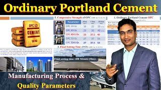 Ordinary Portland Cement OPC  Type  Manufacturing Process  Quality parameter [upl. by Zerlina998]