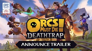 Orcs Must Die Deathtrap  Announce Trailer [upl. by Ennoryt82]