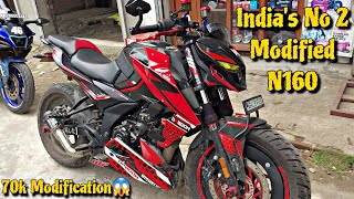 Pulsar N160 Modification Details Review  70K Modification Cost  N160 All Accessories Available [upl. by Hinson266]