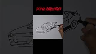 Drawing of Dodge Challenger drawing colors art sketch dodge car green vehicles [upl. by Nilsoj]