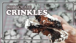 Homemade Chocolate Crinkles  fudgy and chocolatey crinkles [upl. by Norym401]