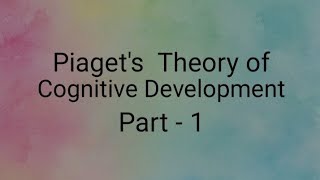 PIAGETS THEORY OF COGNITIVE DEVELOPMENT [upl. by Blalock]