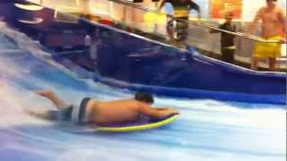 Kid on flowrider and his pants come off [upl. by Arrehs]