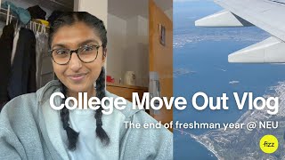 College Move Out Vlog  Freshman  Northeastern University [upl. by Pirri]