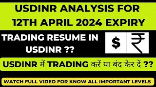 USDINR Prediction For Tomorrow  USDINR ANALYSIS FOR 12 April 2024 Expiry  UPDATE ON USDINR TRADING [upl. by Lutim374]