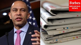 Hakeem Jeffries Asked About Layoffs In The News Industry [upl. by Erasme34]