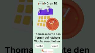 Hörübung B1  Übung 8  Listening practice B1  learngerman  shorts [upl. by Ielarol639]