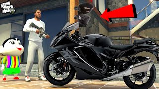 Some One Stolen Franklin Expensive Suzuki Hayabusa GSR1000 Super Bike In Gta 5 Shinchan amp Chop [upl. by Moon]