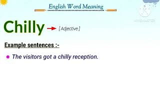 what is the meaning of chilly  oxford english words and meanings [upl. by Mal]