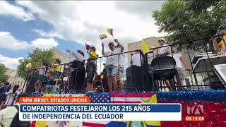 Compatriotas en New Jersey festejaron los 215 años de Independencia de Ecuador [upl. by Giusto216]