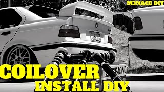 Complete E36 Coilover Install and Setup DIY [upl. by Suzie243]