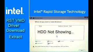 download and Extract intel rapid storage technology VMD driver intel 10th and 11th generation [upl. by Kore]