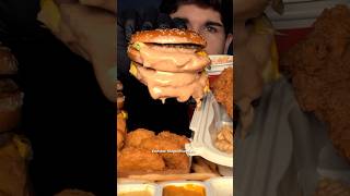 McDonalds Menu With Raising Cane’s Sauce mukbang asmr food [upl. by Edwin]