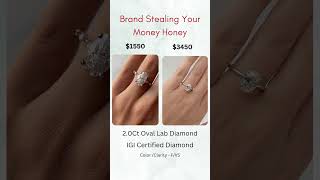 Oval Engagement ring Brand stealing your money honey Same Diamond different charges engagement [upl. by Enej947]