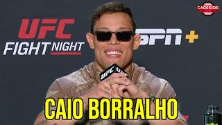 Caio Borralho Laughs About DDP quotIts crazy how bad he is but makes it workquot  UFC Vegas 96 [upl. by Cowie]