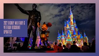 2022 Military amp Veteran Walt Disney World Discount Updates [upl. by Dnomar]