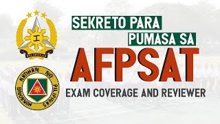 AFPSAT EXAM COVERAGE AND REVIEWER  TIPS TO PASS THE AFPSAT  CIVIL SERVICE REVIEWER [upl. by Boyce]