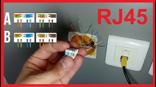 Branchement PRISE RJ45  Comment raccorder une PRISE RJ45  Schéma CAT 5e  6e NOYAU CABLAGE [upl. by Nylessoj]