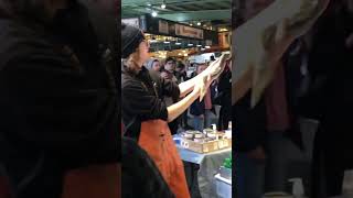 Fish Throwing at Pike Place Fish Market in Seattle [upl. by Fredrick]