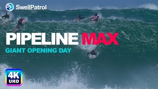 Surfing Pipeline Massive Opening Day Swell 2023  EPIC PIPELINE MAX XII  DAY 12 [upl. by Ainahpets]