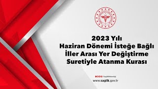 2023 Yılı Haziran Dönemi İsteğe Bağlı İller Arası Yer Değiştirme Suretiyle Atanma Kurası [upl. by Debora]