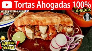 Cómo hacer las mejores TORTAS AHOGADAS  VickyRecetaFacil [upl. by Dahsraf847]