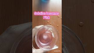 Indicator Part2 Phenolphthalein in Aq Solution of Baking Soda phenolphthalein bakingsoda [upl. by Iruam]