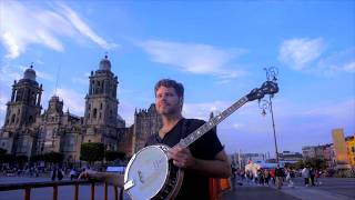 Oh Susannah on Banjo at the Zocalo of Mexico City [upl. by Kentiggerma723]