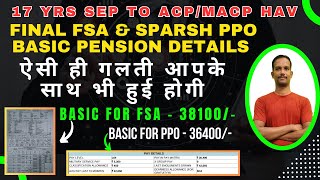 ACPMACP 17YRS SEP PENSION CALCULATIONFINAL FSA amp SPARSH PPO defence defencepensioners sparsh [upl. by Layne]