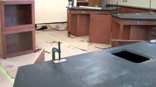 Longo Installing Labscape Wood Laboratory Furniture at Preston High School NY 1mp4 [upl. by Amuwkuhc]