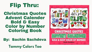 New Release Flip Thru Christmas Quotes Advent Calendar Color by Number by Sachin Sachdeva [upl. by Cyrill]