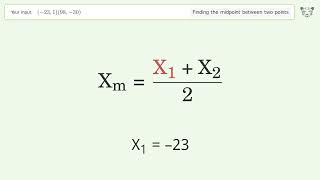 Find the midpoint between two points p1 231 and p2 9830 StepbyStep Video Solution [upl. by Arretnahs]