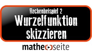 Schaubild einer Wurzelfunktion erstellen Beispiel 2  A4507 [upl. by Snehpets381]