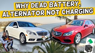 WHY DEAD BATTERY ALTERNATOR NOT CHARGING MERCEDES W212 E CLASS E350 E400 E250 E200 E220 E250 CDI [upl. by Towers]